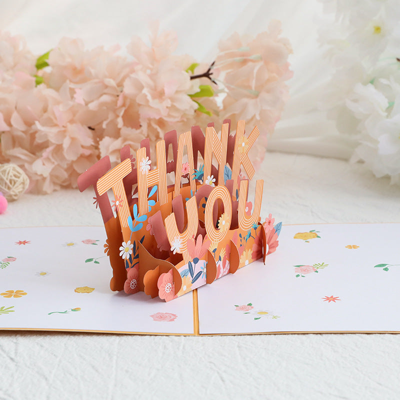 Wholesale Mother's Day Paper Letter Three-dimensional Greeting Cards 3D Hot Stamping Ornaments